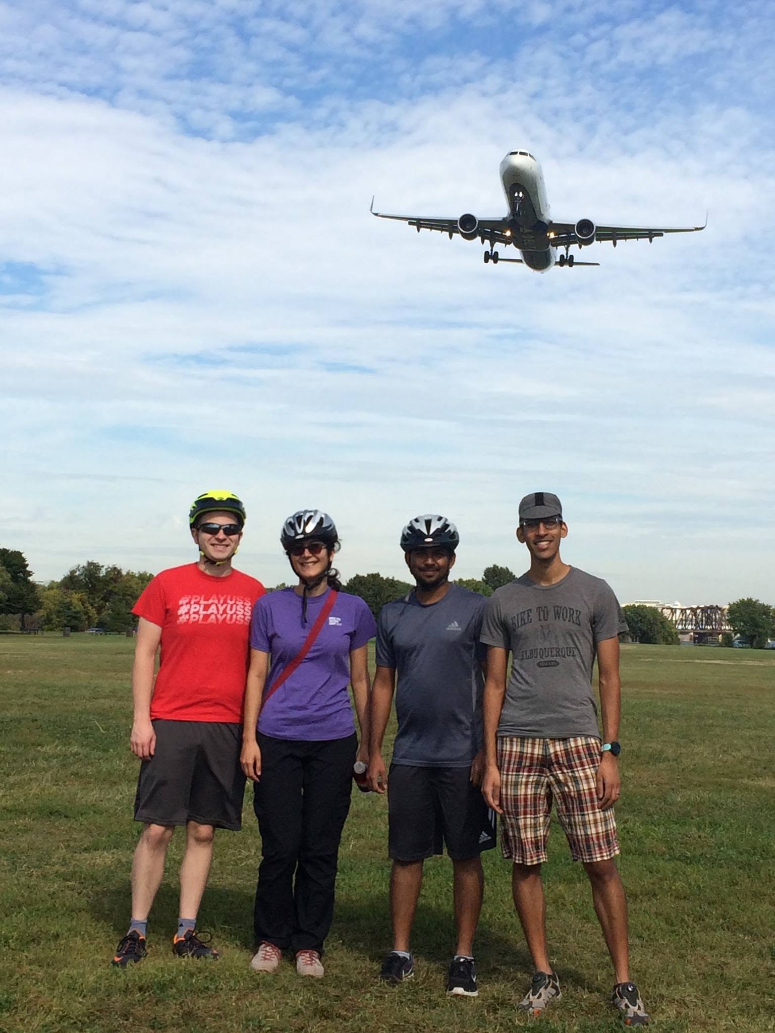 Photograph from the FDCL announcement: A Lab Bike Ride to Gravelly Point