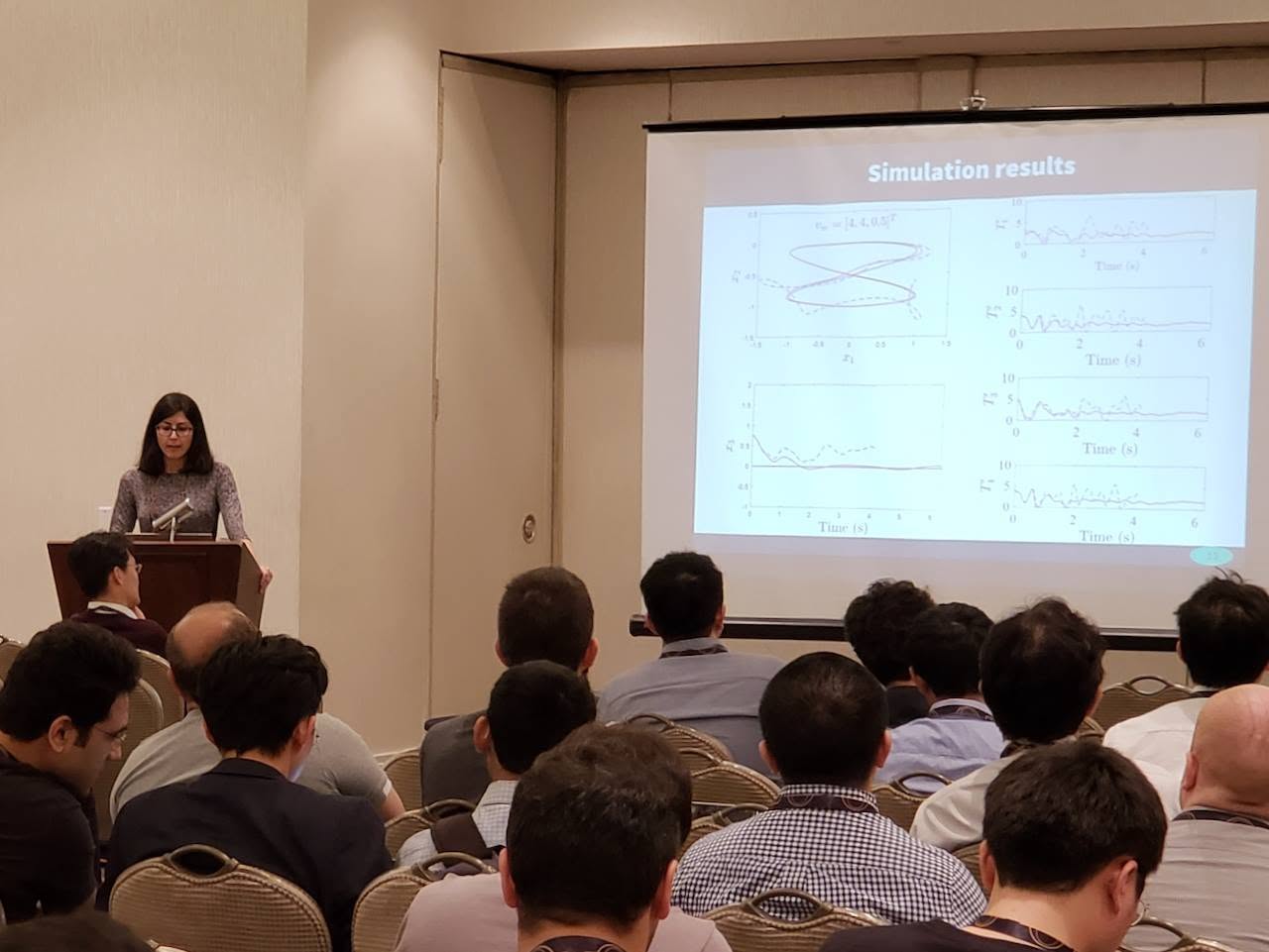 Photograph from the FDCL announcement: Geometric Adaptive Control Presented at CDC in Miami Beach