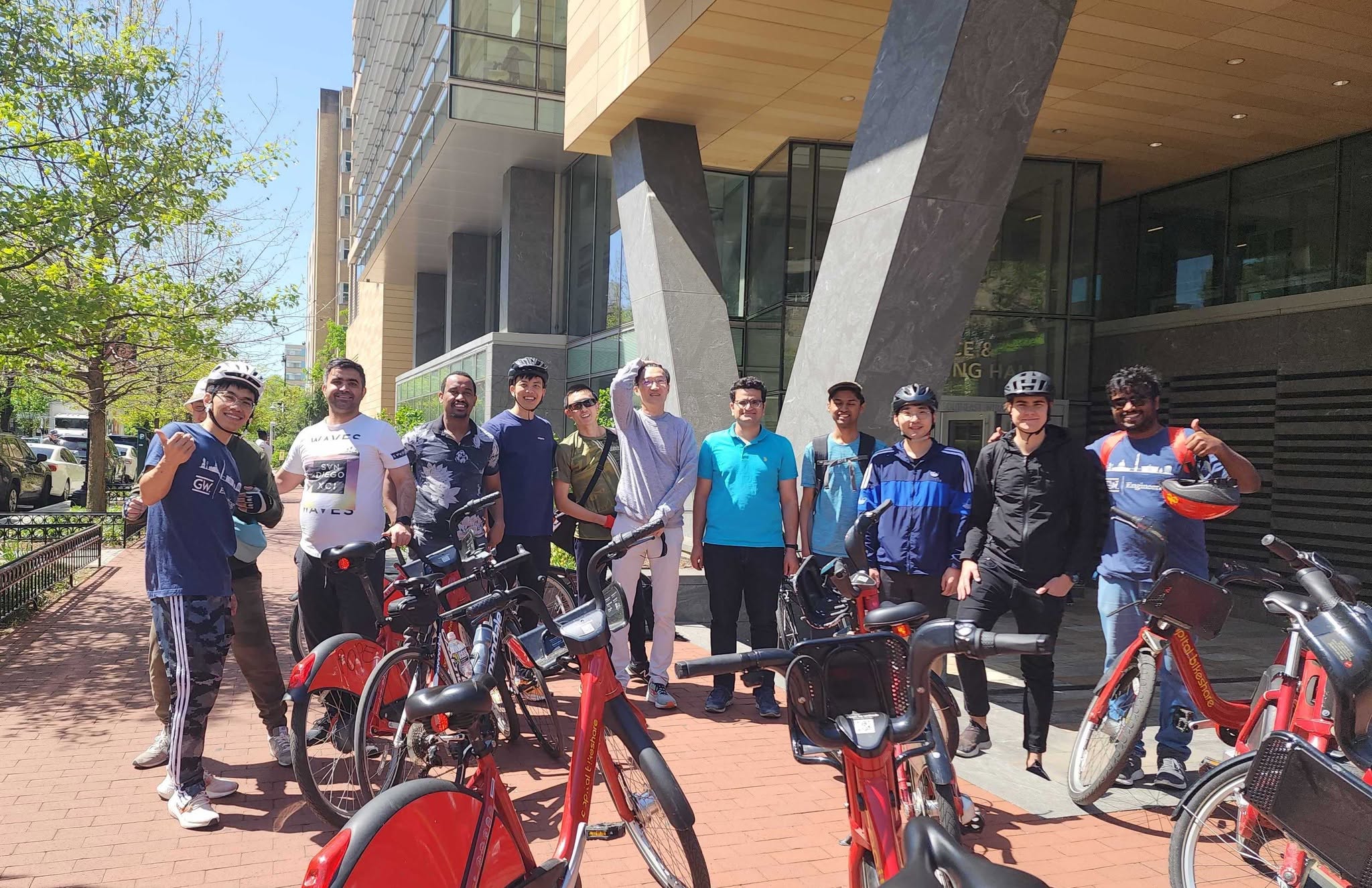 Photograph from the FDCL announcement: A Spring Bike Ride with Professor Wei’s Group